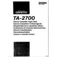ONKYO TA-2700 Instrukcja Obsługi