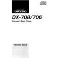 ONKYO DX706 Instrukcja Obsługi