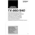 ONKYO TX-840 Instrukcja Obsługi