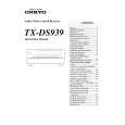 ONKYO TXDS939 Instrukcja Obsługi