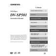 ONKYO DVSP501 Instrukcja Obsługi