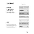 ONKYO CR505 Instrukcja Obsługi